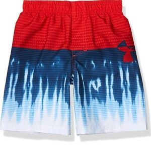 COPY - Under Armour boys volley American patriotic freedom swim trunks.